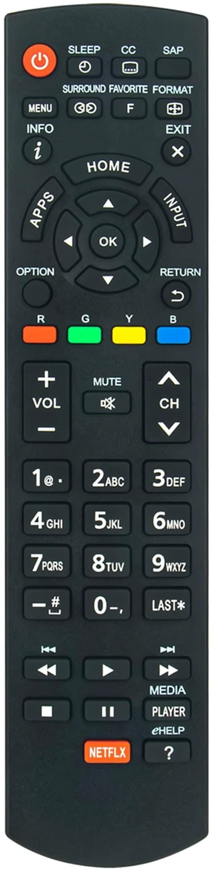 N2QAYB000828 Replace Remote Control fit for Panasonic LCD HDTV Viera TV TC-L50E60 TC-L58E60 TC-L65E60 TC-L42EW60 TC-L42E60 TC-50LE64 TC-58LE64 N2QAYB000839 GXKA N2QAYB000827 TC-50PS64 TC-65PS64 N2QAYB000828 Replace Remote Control fit for Panasonic LCD HDTV Viera TV TC-L50E60 TC-L58E60 TC-L65E60 TC-L42EW60 TC-L42E60 TC-50LE64 TC-58LE64 N2QAYB000839 GXKA N2QAYB000827 TC-50PS64 TC-65PS64