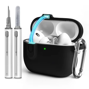 Compatible with AirPod Pro 3 Case Cover with Cleaner Kit, Soft Silicone Cover for AirPods Pro 3rd Generation Comes with Magnetic Lid Lock & Horse Pendant for Women/Men,Magnetic Black Compatible with AirPod Pro 3 Case Cover with Cleaner Kit, Soft Silicone Cover for AirPods Pro 3rd Generation Comes with Magnetic Lid Lock & Horse Pendant for Women/Men,Magnetic Black