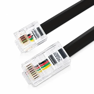 RJ11 to RJ45 Adapter Cable,6P4C to RJ45 8P8C Male to Male Telephone Data Cord, Modular Handset Voice Extension 10ft RJ11 to RJ45 Adapter Cable,6P4C to RJ45 8P8C Male to Male Telephone Data Cord, Modular Handset Voice Extension 10ft