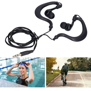 Underwater Swimming Headphones, Stereo Headphones with 3.5 Mm Ear Hook, Wired Sports Earphones for Swimming, Running, Surfing (Black) Underwater Swimming Headphones, Stereo Headphones with 3.5 Mm Ear Hook, Wired Sports Earphones for Swimming, Running, Surfing (Black)