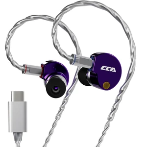 CCA Phoenix 10mm High-Performance Dual Magnet LCP Diaphragm in-Ear Headphones Precision Metal Casting Earphones, Pure Sound Earbuds (Type-c No MIC, Purple) CCA Phoenix 10mm High-Performance Dual Magnet LCP Diaphragm in-Ear Headphones Precision Metal Casting Earphones, Pure Sound Earbuds (Type-c No MIC, Purple)