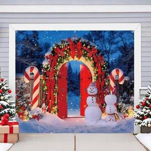 Christmas Single Garage Door Cover Decorations 7x8ft Xmas Winter Wonderland Forest North Pole Snowman Backdrop Banner Mural Snowflakes Snow Background Outdoor Decor Christmas Single Garage Door Cover Decorations 7x8ft Xmas Winter Wonderland Forest North Pole Snowman Backdrop Banner Mural Snowflakes Snow Background Outdoor Decor