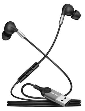 USB PC Earbuds, USB Gaming Earbuds with Mic for PC/PS4/PS5, Black Noise canceling Wired Headphones with Remote for Music, Video Calls, Broadcasting, Work<6.56FT> USB PC Earbuds, USB Gaming Earbuds with Mic for PC/PS4/PS5, Black Noise canceling Wired Headphones with Remote for Music, Video Calls, Broadcasting, Work<6.56FT>
