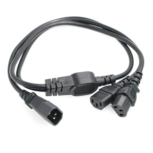 UPS PDU Power Supply Splitter Cord IEC320 C14 to 2 x C13 10A 250V Extension Cable 1M for Computer PC Home Appliances UPS PDU Power Supply Splitter Cord IEC320 C14 to 2 x C13 10A 250V Extension Cable 1M for Computer PC Home Appliances