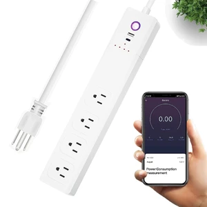 Smart Power Strip,WiFi Surge Protector with 4 Individually Controlled Smart Outlets and 2 USB Ports, Compatible with Alexa Google Home, 5Feet Extension Cord Smart Power Strip,WiFi Surge Protector with 4 Individually Controlled Smart Outlets and 2 USB Ports, Compatible with Alexa Google Home, 5Feet Extension Cord