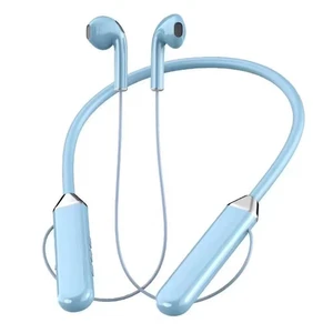 Neck mounted Bluetooth earphones, wireless communication accessories for mobile phones, 8-hour battery life, digital display, anti fall stability, sports, running, games, music (Modern, sky blue) Neck mounted Bluetooth earphones, wireless communication accessories for mobile phones, 8-hour battery life, digital display, anti fall stability, sports, running, games, music (Modern, sky blue)
