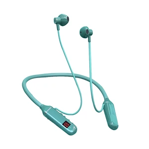 Neck mounted bluetooth earphones,wireless bluetooth headset communication accessories for mobile phones,8hour battery life,digital display,anti fall stability,sports,games,music (Modern, dark green) Neck mounted bluetooth earphones,wireless bluetooth headset communication accessories for mobile phones,8hour battery life,digital display,anti fall stability,sports,games,music (Modern, dark green)