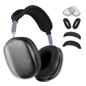 4 in 1Silicone Case Cover for AirPods Max Headphones,Clear TPU Ear Cups Cover+Ear Pads Case+ Headband Covers, Transparent Silicone Accessories for Apple AirPods Max Case (2020 Lightning/2024 USB-C) 4 in 1Silicone Case Cover for AirPods Max Headphones,Clear TPU Ear Cups Cover+Ear Pads Case+ Headband Covers, Transparent Silicone Accessories for Apple AirPods Max Case (2020 Lightning/2024 USB-C)