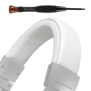 Headband Cover for ATH M50X - Protein Leather White for Audio Technica M50, M50X, M50XWH, M50XBT, M50XBT2, M50S/LE Headphones Headband Cover for ATH M50X - Protein Leather White for Audio Technica M50, M50X, M50XWH, M50XBT, M50XBT2, M50S/LE Headphones