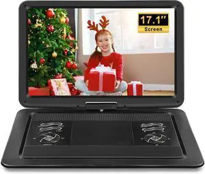 19.6" Portable DVD Player 17.1" HD Screen, 6H Battery, Car Charger | 270° Swivel Screen, Region-Free, USB/SD up to 32GB, Sync to TV, Dual Speakers, for Road Trips & Family Movie Nights 19.6" Portable DVD Player 17.1" HD Screen, 6H Battery, Car Charger | 270° Swivel Screen, Region-Free, USB/SD up to 32GB, Sync to TV, Dual Speakers, for Road Trips & Family Movie Nights