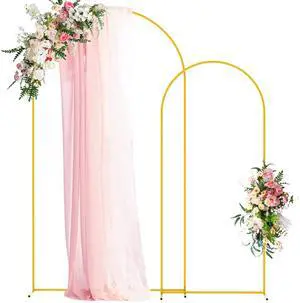 Wedding Arch Backdrop Stand 7.2FT,6FT Gold Metal Arch Stand Set | Metal Arch Backdrop Stand Set of 2 Balloon Arch Frame for Wedding Ceremony Birthday Party Bridal Baby Shower Decor Wedding Arch Backdrop Stand 7.2FT,6FT Gold Metal Arch Stand Set | Metal Arch Backdrop Stand Set of 2 Balloon Arch Frame for Wedding Ceremony Birthday Party Bridal Baby Shower Decor