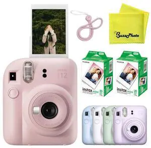 Instax Mini 12 Instant Film Camera (Blossom Pink w/ 40 Film Sheets) Instax Mini 12 Instant Film Camera (Blossom Pink w/ 40 Film Sheets)