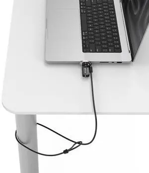 Ledge Lock Adapter for MacBook Pro 16" M1,M2,M3, M4,M5 with Combination Cable Lock Silver Ledge Lock Adapter for MacBook Pro 16" M1,M2,M3, M4,M5 with Combination Cable Lock Silver