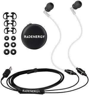 Airtube Headphones, EMF Free Earbuds, USB-C, 3D Sound | Microphone Volume Control, Zipper Bags, for Work Meetings, Sleep, Gym, High Audio Quality Devices Airtube Headphones, EMF Free Earbuds, USB-C, 3D Sound | Microphone Volume Control, Zipper Bags, for Work Meetings, Sleep, Gym, High Audio Quality Devices