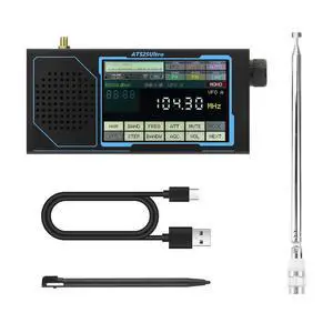 ATS25 Ultra Portable 4 Touchscreen Audio Receiver with Multi-Mode Playback, USB & AUX Input, Visual Level Display ATS25 Ultra Portable 4 Touchscreen Audio Receiver with Multi-Mode Playback, USB & AUX Input, Visual Level Display