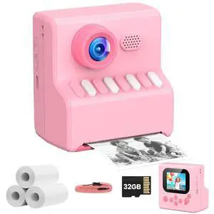 Kids Camera Instant Print Pink: 32G Instant Print Camera for Kids -1080P HD - Christmas Birthday for Girls Age 3-12 - Ideal Toy for 3 4 5 6 7 8 9 10 11 12 Girls Boys Kids Camera Instant Print Pink: 32G Instant Print Camera for Kids -1080P HD - Christmas Birthday for Girls Age 3-12 - Ideal Toy for 3 4 5 6 7 8 9 10 11 12 Girls Boys