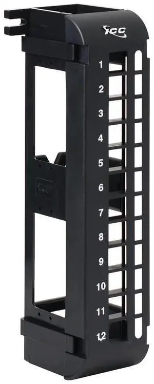 12-Port Blank Keystone Patch Panel with 89U Wall Mount Bracket, Works Only with Slim Profile Keystone Jacks, UL Listed, IC107BP12V 12-Port Blank Keystone Patch Panel with 89U Wall Mount Bracket, Works Only with Slim Profile Keystone Jacks, UL Listed, IC107BP12V