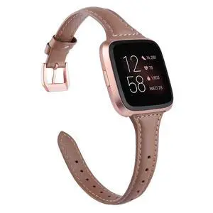 Leather Strap Compatible with Fitbit Versa 2/Versa Watch Bands Women Men Slim Genuine Leather Wristbands Replacement for Versa Lite/Versa 2 Special Edition Classic Accessorie Multi Colors Leather Strap Compatible with Fitbit Versa 2/Versa Watch Bands Women Men Slim Genuine Leather Wristbands Replacement for Versa Lite/Versa 2 Special Edition Classic Accessorie Multi Colors