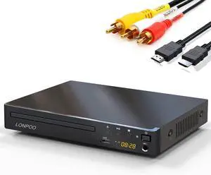 DVD Players HDMI for TV, Compact Multi Region DVD Player | with Full HD Picture Quality,Anti-Skip,No Picture Freeze,Noise Cancellation,Microphone Port,USB Playback DVD Players HDMI for TV, Compact Multi Region DVD Player | with Full HD Picture Quality,Anti-Skip,No Picture Freeze,Noise Cancellation,Microphone Port,USB Playback