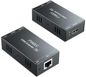 HDMI Extender 165ft Over Single Cat5e/6 Ethernet, Extend 1080P@60Hz Video No Delay, Transmit Audio Video Synchronously, Support 3D, POC, EDID HDMI Extender 165ft Over Single Cat5e/6 Ethernet, Extend 1080P@60Hz Video No Delay, Transmit Audio Video Synchronously, Support 3D, POC, EDID