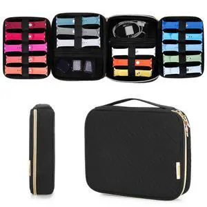 26 Watch Band Storage Case, Watch Band Organizer Holder, Black | Compatible with All Series Apple Watch Bands & Smart Watch Bands, Travel Organizer Fit for Most Sizes of Watch Straps 26 Watch Band Storage Case, Watch Band Organizer Holder, Black | Compatible with All Series Apple Watch Bands & Smart Watch Bands, Travel Organizer Fit for Most Sizes of Watch Straps