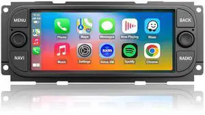 QLED Radio for Dodge RAM 2002-2006,Jeep Wrangler 2003-2006,Grand Cherokee 1999-2004, Chrysler 300 2002-2004,Touch Screen Stereo Replacement,Wireless carplay Android auto,Free Camera QLED Radio for Dodge RAM 2002-2006,Jeep Wrangler 2003-2006,Grand Cherokee 1999-2004, Chrysler 300 2002-2004,Touch Screen Stereo Replacement,Wireless carplay Android auto,Free Camera