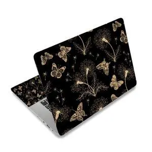 Laptop Skin Sticker Decal,16.5 17 17.3inch Laptop Netbook PC Notebook Universal Vinyl Reusable Skin Sticker Cover Personalized Art Case Protector, Golden Butterfly Laptop Skin Sticker Decal,16.5 17 17.3inch Laptop Netbook PC Notebook Universal Vinyl Reusable Skin Sticker Cover Personalized Art Case Protector, Golden Butterfly