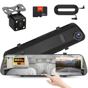 Mirror Dash Cam 4 Inch Rear View Mirror Camera 1080P Front and Rear View Dual Cameras with 32G Card, Motion Detection, Night Vision, Parking Assistance, Loop Recording Mirror Dash Cam 4 Inch Rear View Mirror Camera 1080P Front and Rear View Dual Cameras with 32G Card, Motion Detection, Night Vision, Parking Assistance, Loop Recording