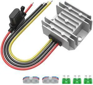 12V 10A 120W DC to DC Converter, 17-65V to 12V Voltage Reducer | 12V Step Down Converter, Waterproof Aluminum Case, Fuse Holder & 14AWG Wire for Golf Carts, Trucks, Vehicles, DIY 12V 10A 120W DC to DC Converter, 17-65V to 12V Voltage Reducer | 12V Step Down Converter, Waterproof Aluminum Case, Fuse Holder & 14AWG Wire for Golf Carts, Trucks, Vehicles, DIY