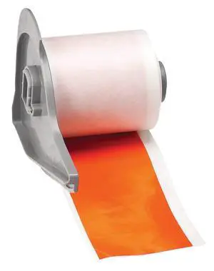 All Weather Permanent Adhesive Vinyl Label Tape for M710 and BMP71 Printers - 2" x 50', Orange. M7C-2000-595-OR All Weather Permanent Adhesive Vinyl Label Tape for M710 and BMP71 Printers - 2" x 50', Orange. M7C-2000-595-OR