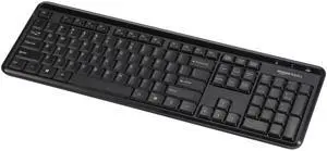 Modern Wireless Keyboard with Numeric Keypad, Easy Setup, Plug-and-Play, Compact US Layout (QWERTY), 2.4GHz, Black Modern Wireless Keyboard with Numeric Keypad, Easy Setup, Plug-and-Play, Compact US Layout (QWERTY), 2.4GHz, Black