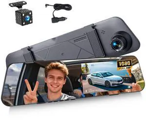 4.5 Inch Mirror Dash Cam Backup Camera 1080P Front and Rear View Mirror Camera for Cars Dual Lens Cam Loop Recording 150°Wide Angle G-Sensor Parking Assistance 4.5 Inch Mirror Dash Cam Backup Camera 1080P Front and Rear View Mirror Camera for Cars Dual Lens Cam Loop Recording 150°Wide Angle G-Sensor Parking Assistance
