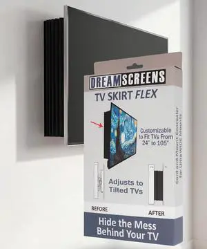 TV Skirt | TV Side Cover, Curtains to Hide Cords & Television Mounts | Effectively conceals wires & mounts for a clean aesthetic, perfect for organizing cables on wall-mounted televisions TV Skirt | TV Side Cover, Curtains to Hide Cords & Television Mounts | Effectively conceals wires & mounts for a clean aesthetic, perfect for organizing cables on wall-mounted televisions