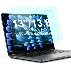 2-Pack Anti Blue Light Screen Protector for MacBook Air 13.6/13 Inch (2022-2026, M2 M3 M4 M5 Chip), Matte Anti Glare Filter Eye Protection Shield for Mac 13.6'', Anti-Scratch Protector 2-Pack Anti Blue Light Screen Protector for MacBook Air 13.6/13 Inch (2022-2026, M2 M3 M4 M5 Chip), Matte Anti Glare Filter Eye Protection Shield for Mac 13.6'', Anti-Scratch Protector