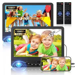 12.5 Inch Dual Screen Car DVD Player for Kids Backseat Entertainment | HDMI Input Supports Game Consoles & Phones, 1080P Headrest Monitors with Triple Power Supply for Road Trips 12.5 Inch Dual Screen Car DVD Player for Kids Backseat Entertainment | HDMI Input Supports Game Consoles & Phones, 1080P Headrest Monitors with Triple Power Supply for Road Trips