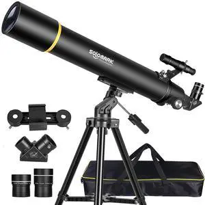 Telescopes for Adults Astronomy, 80mm Aperture 900mm Professional Refractor Telescope for Kids & Beginners, Compact and Portable Travel Telescopio with Carrying Bag Telescopes for Adults Astronomy, 80mm Aperture 900mm Professional Refractor Telescope for Kids & Beginners, Compact and Portable Travel Telescopio with Carrying Bag