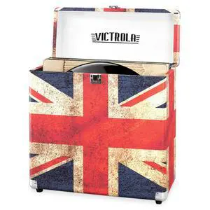 Collector Record Storage Case Holds 30+ Vinyl Turntable Records, Heavy-Duty Hardware, Hinges, & Smart Metal Corners, Portable with Easy-Carry Handle (UK Flag) Collector Record Storage Case Holds 30+ Vinyl Turntable Records, Heavy-Duty Hardware, Hinges, & Smart Metal Corners, Portable with Easy-Carry Handle (UK Flag)