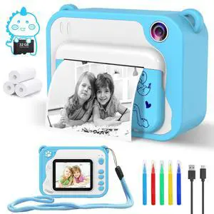 Kids Instant Print Camera,Toddler Camera,1080P Video,32GB SD Card,Blue | Kids Instant Print Camera for Boys Girls Ages 3-12, Photo Printing Toy for Birthday, Christmas, Easter, Travel & Parties Kids Instant Print Camera,Toddler Camera,1080P Video,32GB SD Card,Blue | Kids Instant Print Camera for Boys Girls Ages 3-12, Photo Printing Toy for Birthday, Christmas, Easter, Travel & Parties