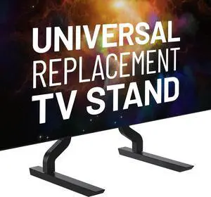 Premium Replacement TV Stand for 55"-86" Screens - Angled Feet Give Universal TV Stand Stability for QLED & OLED TVs -Easy 3-Step Install Comes w/Soundbar Isolation & Anti-Slip/Scratch Pads Premium Replacement TV Stand for 55"-86" Screens - Angled Feet Give Universal TV Stand Stability for QLED & OLED TVs -Easy 3-Step Install Comes w/Soundbar Isolation & Anti-Slip/Scratch Pads