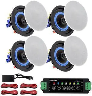 4 Inch Bluetooth Ceiling Speakers,320W 2-Way System, 4 Speakers, Wired Surround Sound for Living Room, Office,Kichten,Study Room,Basement,Covered Patio and Flush Mount 4 Inch Bluetooth Ceiling Speakers,320W 2-Way System, 4 Speakers, Wired Surround Sound for Living Room, Office,Kichten,Study Room,Basement,Covered Patio and Flush Mount