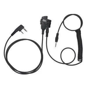 SMC Push-to-Talk Cable w/ 3.5mm Audio Cable Adapter for Kenwood K1 Radios Including Baofeng UV5R - PTT for Electronic Earmuffs - Hands-Free Radio Listening (with Clip) SMC Push-to-Talk Cable w/ 3.5mm Audio Cable Adapter for Kenwood K1 Radios Including Baofeng UV5R - PTT for Electronic Earmuffs - Hands-Free Radio Listening (with Clip)