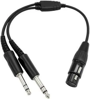Aviation Headset Adapter for Airbus XLR 5 Pin Head to GA Dual Plugs Connector Aviation Headset Adapter for Airbus XLR 5 Pin Head to GA Dual Plugs Connector