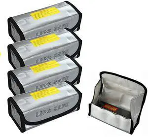 4pcs Lipo Battery Fireproof Explosion Proof Bag Storage Guard Safe Pouch 185mm 4pcs Lipo Battery Fireproof Explosion Proof Bag Storage Guard Safe Pouch 185mm