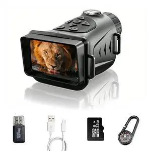 4K& 66MP Night Vision Monocular, Dual IR Infrared Monocular with 18X Digital Zoom, 3000mAh Rechargeable Battery,32GB SD Card & Card Reader, Portable for Camping Wildlife Watching Home Security 4K& 66MP Night Vision Monocular, Dual IR Infrared Monocular with 18X Digital Zoom, 3000mAh Rechargeable Battery,32GB SD Card & Card Reader, Portable for Camping Wildlife Watching Home Security
