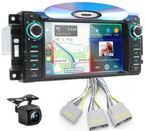 Car Stereo Radio DVD CD for Jeep Wrangler JK Compass Commander Patriot Grand Cherokee Liberty/Dodge Ram Caliber Journey Avenger Dakota/Chrysler Sebring w/Wireless CarPlay Android Auto Navi SWC Car Stereo Radio DVD CD for Jeep Wrangler JK Compass Commander Patriot Grand Cherokee Liberty/Dodge Ram Caliber Journey Avenger Dakota/Chrysler Sebring w/Wireless CarPlay Android Auto Navi SWC