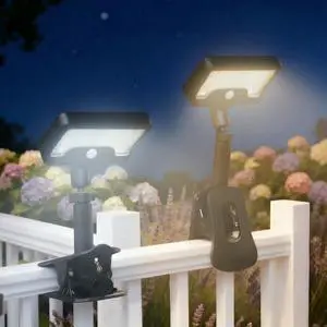 Clip On Solar Lights for Fence, 3CCT 3Modes Motion Sensor Light with Remote Control, 600LM IP65 Waterproof, 1-Second Installation, USB & Solar Powered for Fence, Camping, Gutter (2-Pack) Clip On Solar Lights for Fence, 3CCT 3Modes Motion Sensor Light with Remote Control, 600LM IP65 Waterproof, 1-Second Installation, USB & Solar Powered for Fence, Camping, Gutter (2-Pack)