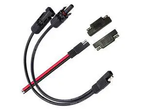 Solar Panel Connectors 10AWG Compatible with MC-4 Solar Connecter to SAE Adapter PV Extension Cable Wire for RV Caravan Solar Panels Battery Charger kit with Two SAE to SAE Polarity Reverse Adapters Solar Panel Connectors 10AWG Compatible with MC-4 Solar Connecter to SAE Adapter PV Extension Cable Wire for RV Caravan Solar Panels Battery Charger kit with Two SAE to SAE Polarity Reverse Adapters