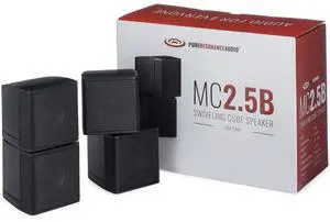 MC2.5B Dual 2.5 Swiveling Surround Sound Mini Cube Speaker (Pair, Black) (Without Brackets) MC2.5B Dual 2.5 Swiveling Surround Sound Mini Cube Speaker (Pair, Black) (Without Brackets)