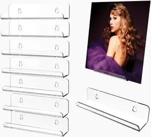Vinyl Record Shelf Wall Mount 8Pack,7 Inch Acrylic Record Shelf,Record Wall Display, Vinyl Record Holder CD Rack,8 Pack(Clear) Vinyl Record Shelf Wall Mount 8Pack,7 Inch Acrylic Record Shelf,Record Wall Display, Vinyl Record Holder CD Rack,8 Pack(Clear)