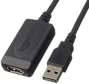 USB 2.0 Extension Cable, USB-A Male to Female Active Repeater Cable for Printer, Mouse, Keyboard or Scanners, 480Mbps High-Speed Data Transfer, 32 Feet, Black USB 2.0 Extension Cable, USB-A Male to Female Active Repeater Cable for Printer, Mouse, Keyboard or Scanners, 480Mbps High-Speed Data Transfer, 32 Feet, Black